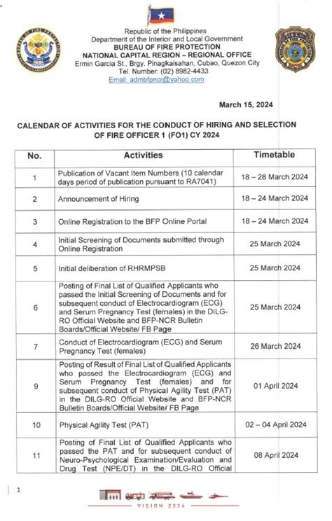 bfp ncr recruitment 2024|JOB ALERT: BFP is HIRING FIRE OFFICER 1 (FO1) .